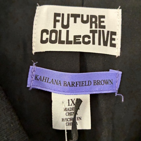 Kahlana Brown KBB Future Future Collective Snap Front Black Bomber Jacket 1X - Picture 4 of 11